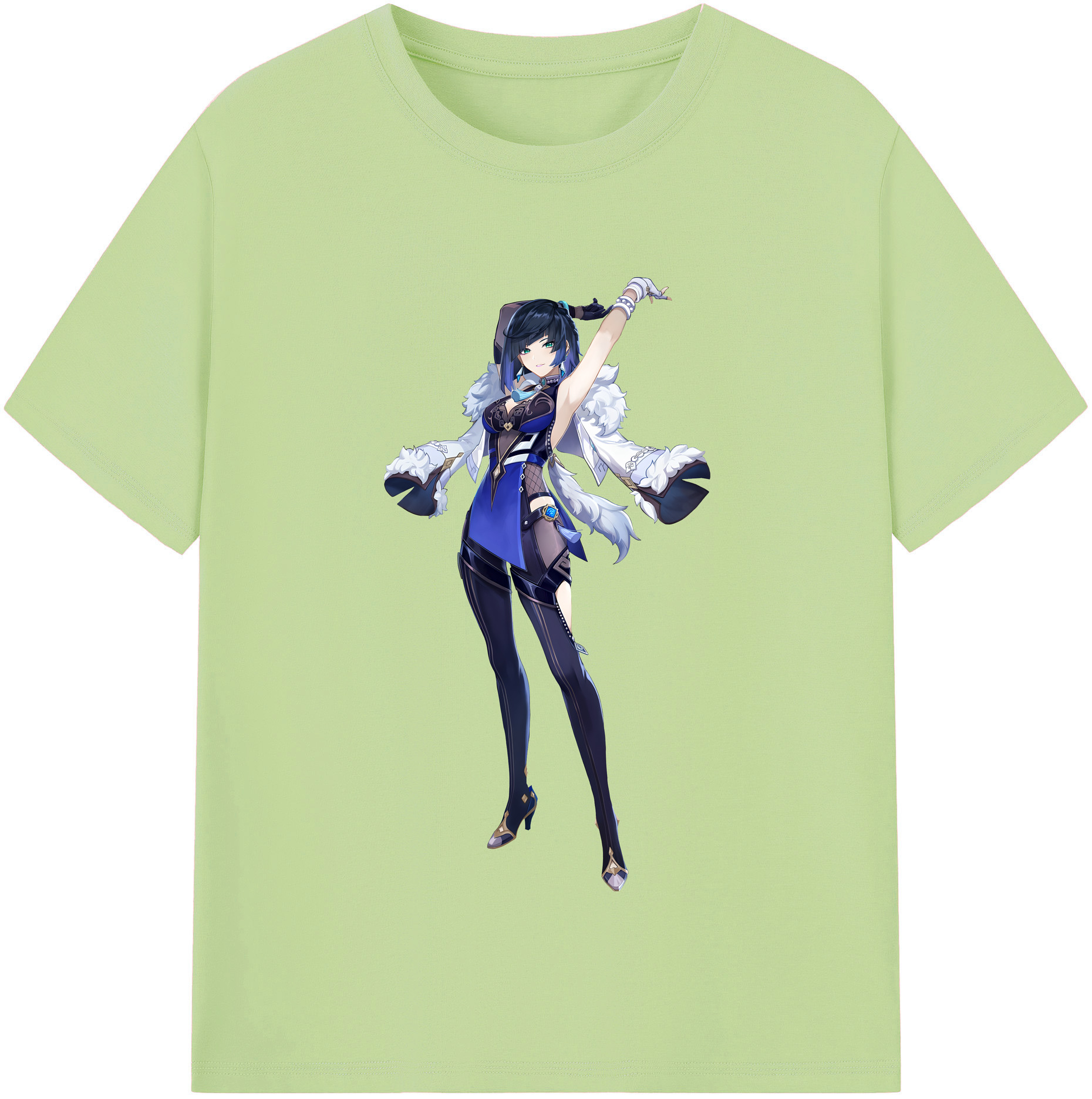 げんし神 夜兰 やらん genshin Yaran 綿100％半袖Tシャツ（フロントプリント）